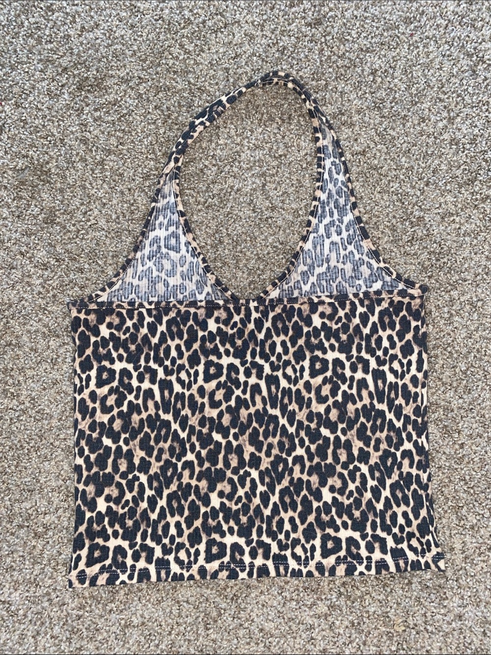 Leopard Print Halter Top - Picture 2 of 5